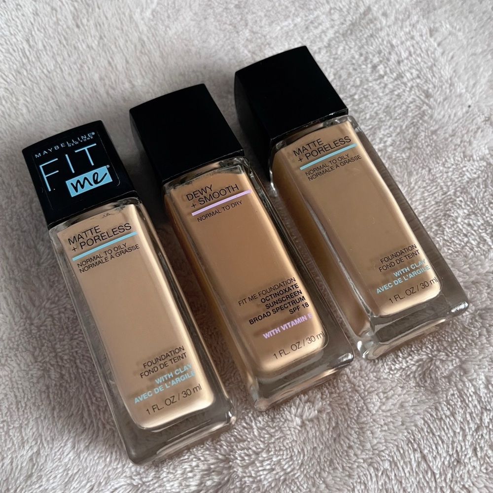 Maybelline Fit Me Foundation Trio - Ivory, Buff Beige, Warm Honey